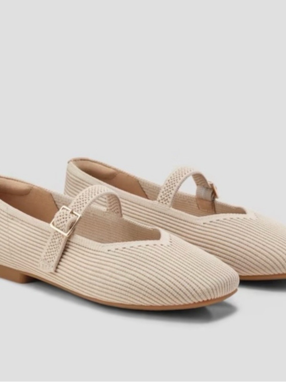 Vivaia Margo Mary Jane Square Toe Flats size 9.5/41EU Almond color - Picture 8 of 9